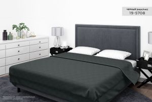 Покрывало "Бояртекс" ультрастеп гл/кр. диз. №19-5708 Черный (верх/низ черный)