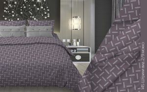 КПБ Бязь "Бояртекс" диз. № 145 Штрихи, 1/10 Вид, мокко (N)