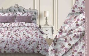 КПБ Бязь "Бояртекс" диз. № 288 Эвкалипт, 9/2 Вид, розовый (N)