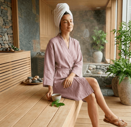Халат женский вареный хлопок ТМ Königson диз. (15-1607) Ingrid
