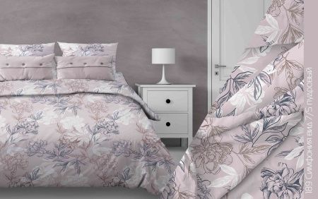 КПБ Бязь "Бояртекс" диз. № 189 Симфония, 7/5 Вид, пудровый (L)